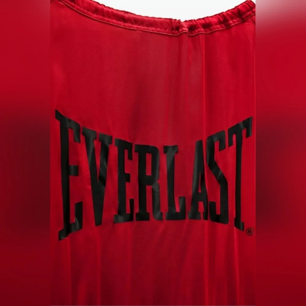 ZARA EVERLAST Satin RED BLACK ROBE SPORT Relax Size L - Picture 6 of 9